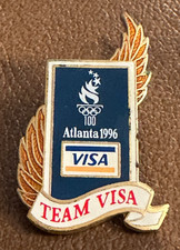 Olympic Memorabilia Atlanta 1996 VISA Vintage Tack Pin - Team Visa