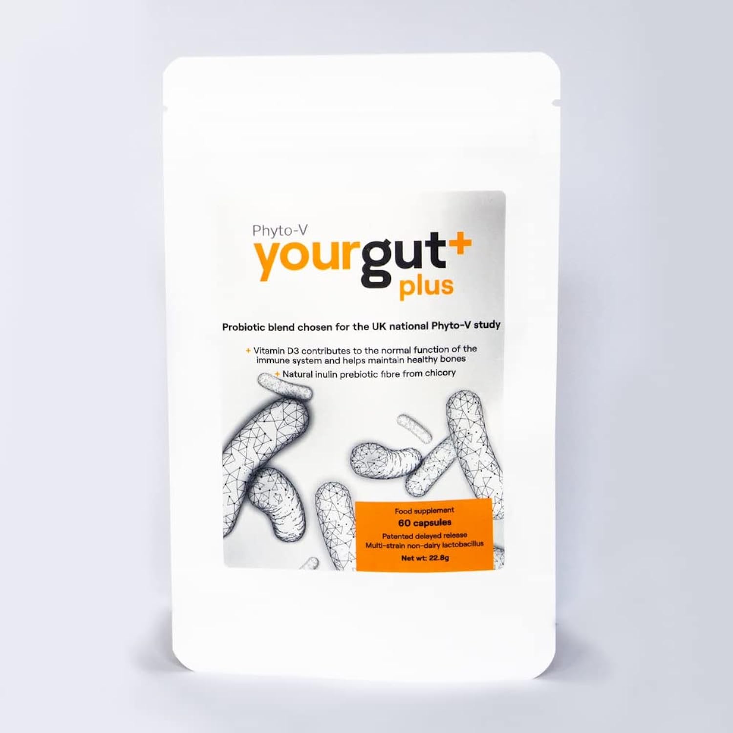 Yourgutplus+ Live Yogurt Probiotics with Vitamin D - 60 Capsules, 10 Billion CFU