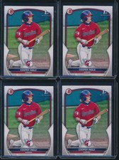 Lot of (4) COOPER INGLE 1st 2023 Bowman Draft Paper GUARDIANS Rookie Card RC