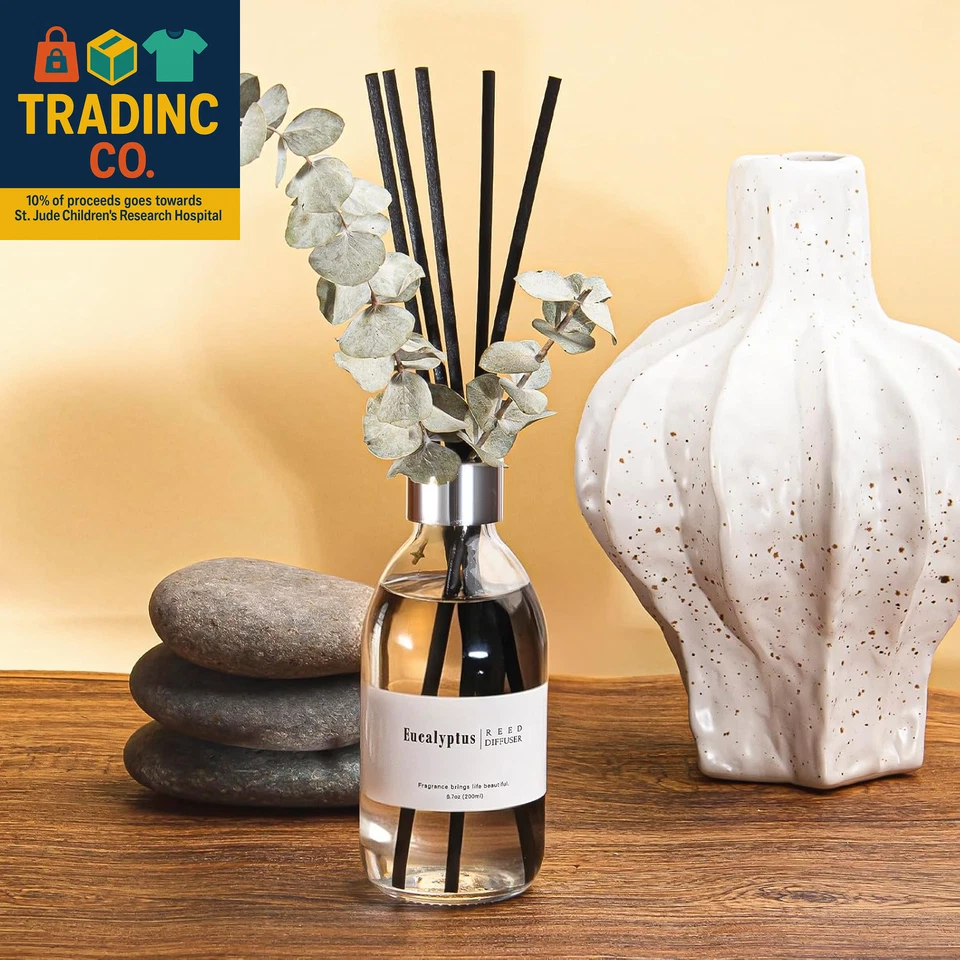 Reed Diffuser Set, 6.7 Oz Eucalyptus Scented Diffuser with Sticks, Home Fragranc - Image 2 of 4