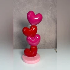 Bella Lux Red and Pink Heart Decor