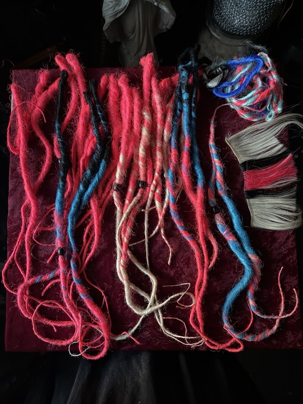 Cyber Raver Burner Goth Festival Cosplay dreadlocks Dread Extensions Lox UV Lot