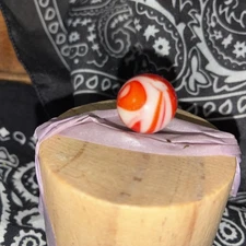 Vintage Swirl Marble Red And White