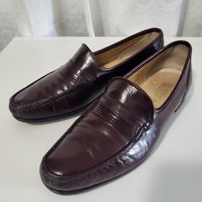 Bostonian Vero Cuoio VTG Men's Leather Loafers Dress Shoes Sz 10M Burgundy Italy