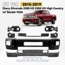 Front Bumper Cover Kit For 2015-2019 Chevy Silverado 2500 Hd 3500hd High Country