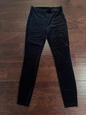 J.Crew black velvet pants elastic waist small