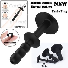 Silicone Urethral Sounds Anti-Falling Hollow Plug Stretcher Dilator For Male SML