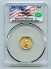 2026 $5 American Gold Eagle 1/10 OZ CAC MS70 First Day of Delivery