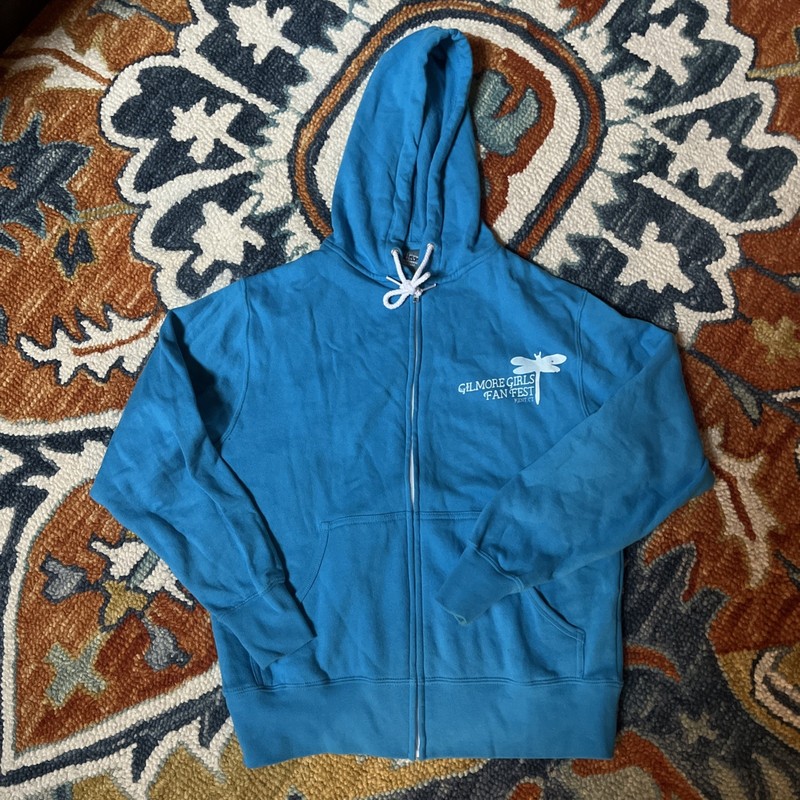 Gilmore Girls Fan Fest Volunteer Hoodie – Kent, CT – teal – Rare 