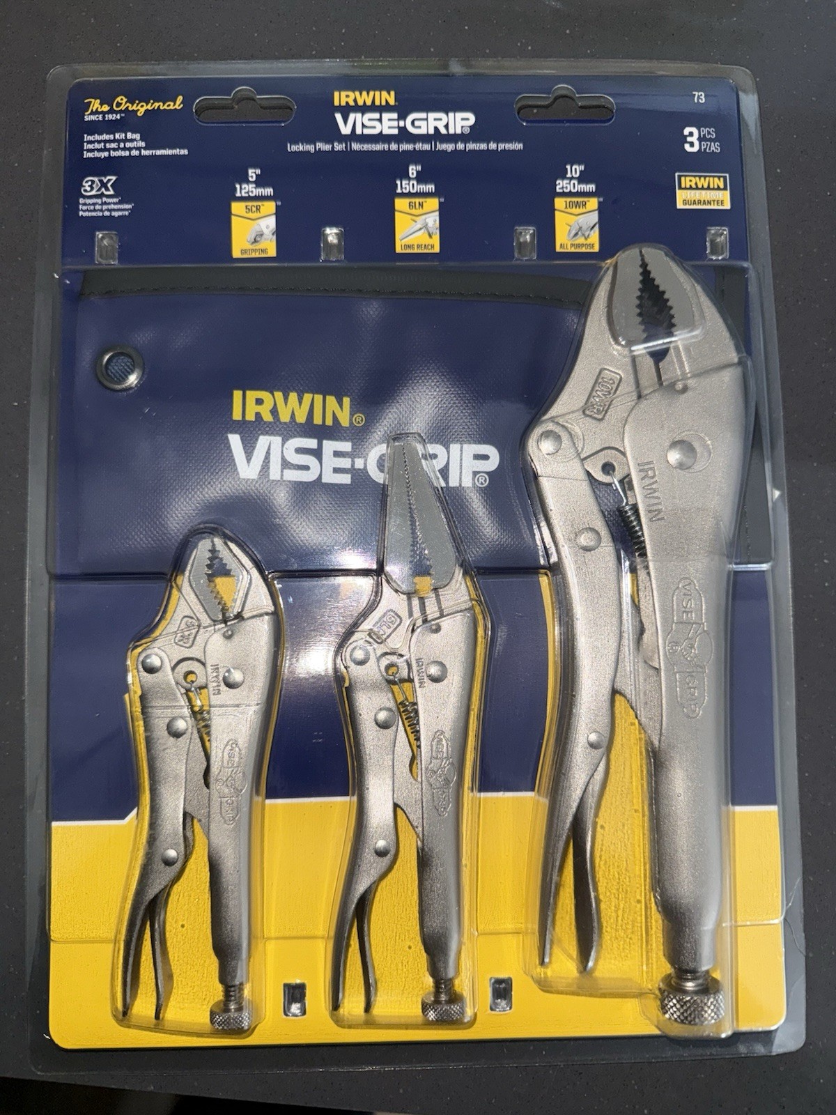 IRWIN VISE-GRIP 3-Piece Locking Pliers Set (5CR, 6LN and 10WR) 