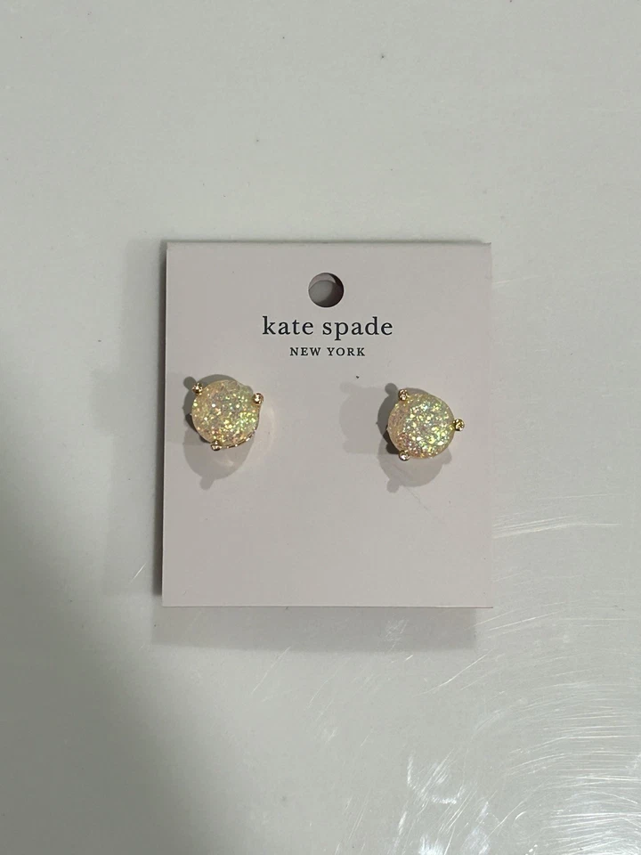 Kate Spade New York Rise & Shine Glitter Stud Earrings – Sparkly  Glam - Image 2 of 2