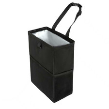 Car Trash Can 3.4 Gallons Leak-proof Hanging Trash Bin With Hook And Loop Lid A