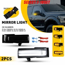 Smoke LED Sequential Side Mirror Turn Signal Light For Ford F150 2015-2020 2-10X