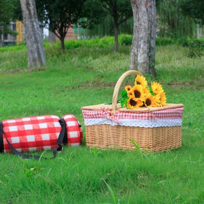 Picknickkorb stabiler Korb gewebter Korb für Parkdekoration für Zuhause