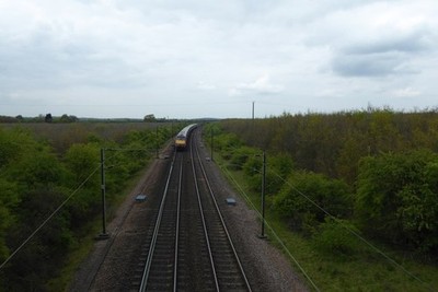 Photo 6x4 Train for Edinburgh Bolton Percy Looking north as a northbound  c2017