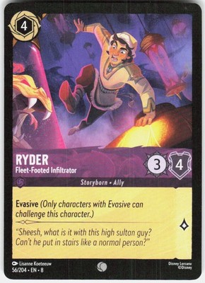 Ryder Fleet Footed Infiltrator 56/204 Reign of Jafar Disney Lorcana