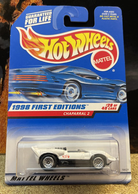 Hot Wheels 1 64 Race 66 Car Chaparral 2 White First Editions #28 of 40 1998