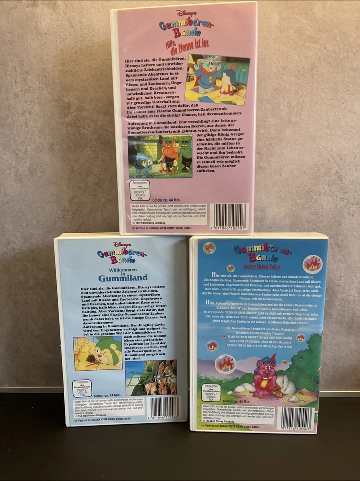 Disneys Gummibärenbande Willkommen im Gummiland, Knirps , Die Henne Set VHS - Bild 3 von 3