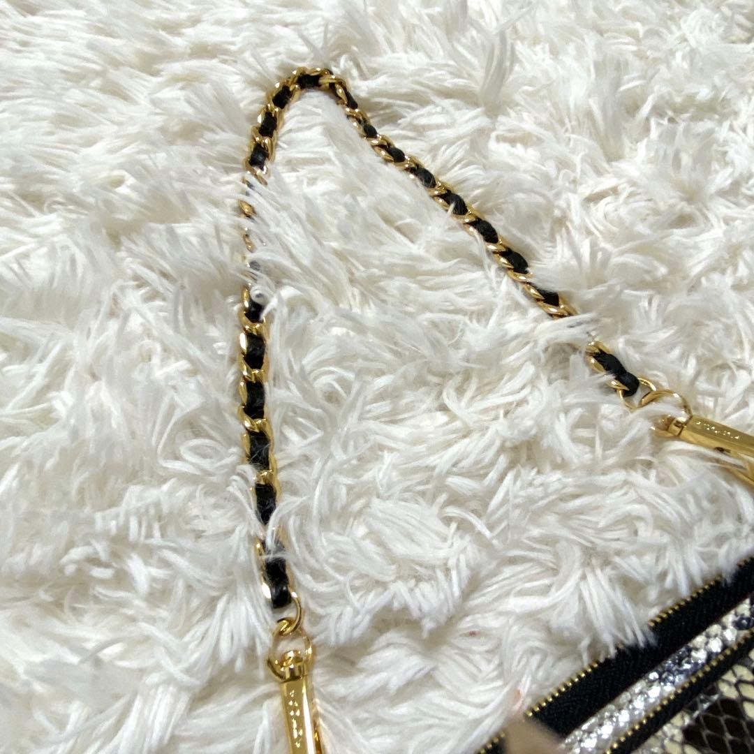 Cococelux Gold Python Leather Wallet Bag Gray Lar… - image 8