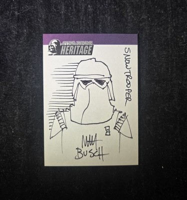 2004 Topps Star Wars Heritage - Artist Sketch - Snowtrooper by Matt Busch