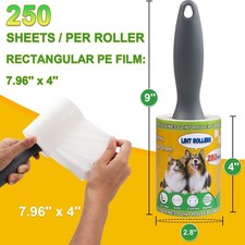 Extra Sticky Lint Rollers for Pet Hair, 250 Sheets, Lint Remover Dog Cat Hair