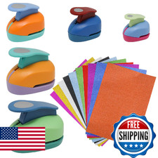 JAKOUE Paper Hole Puncher Set,5PCS Circle Punch (0.3"/ 0.6"/ 1"/ 1.5"/ 2"),for C