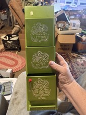 Vintage Hanging Letter Mail Notes Bills Keys MCM Green Cottagecore Fesco #6221