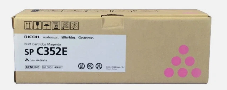 Toner Ricoh 408217 Magenta Original Pour Sp C352e Haute Capacité 6000 Pages - Photo 1/1