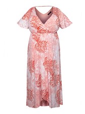 RACHEL RACHEL ROY Womens Flutter Sleeve Maxi Empire Waist Dress Plus
