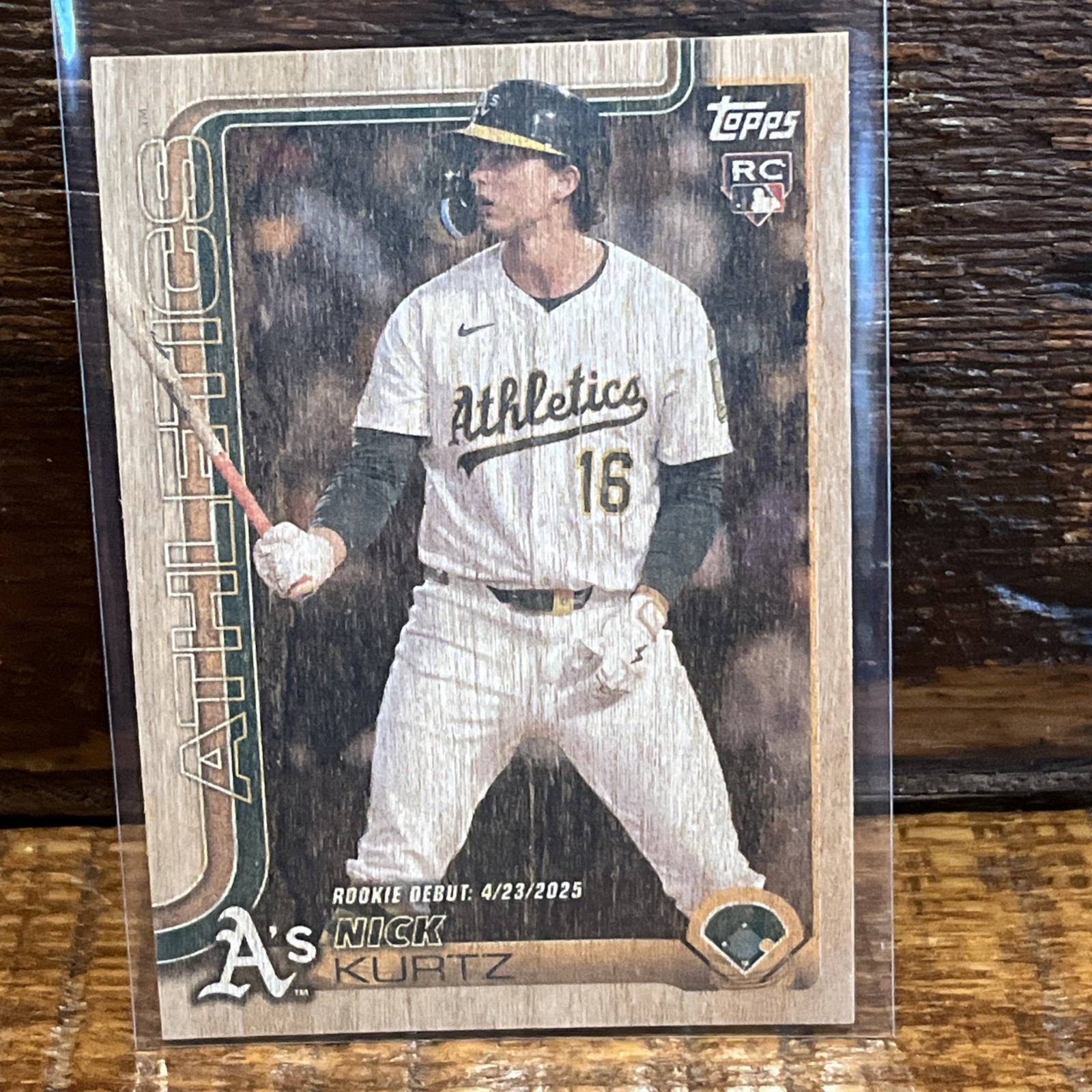Nick Kurtz Rookie Wood 20/25🔥🔥 2025 Topps Update US197 Case Hit Athletics