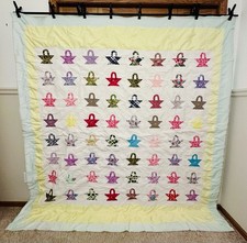 Handmade Cotton Baskets Quilt