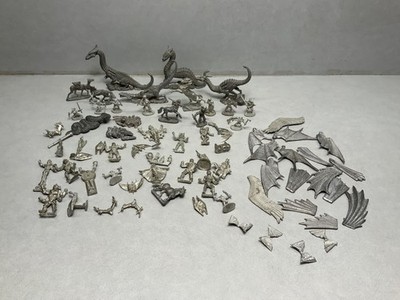 Vtg 80s-90 sDungeons Dragons miniature lot Of 73 Pewter Metal Figures Grenadier