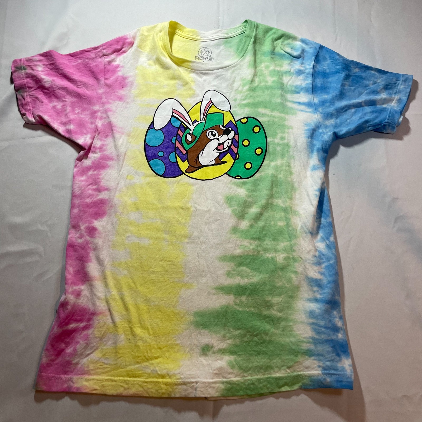 Buc ees Tie Dye Easter Shirt Mens Large Graphic Print Mind On My Bunny