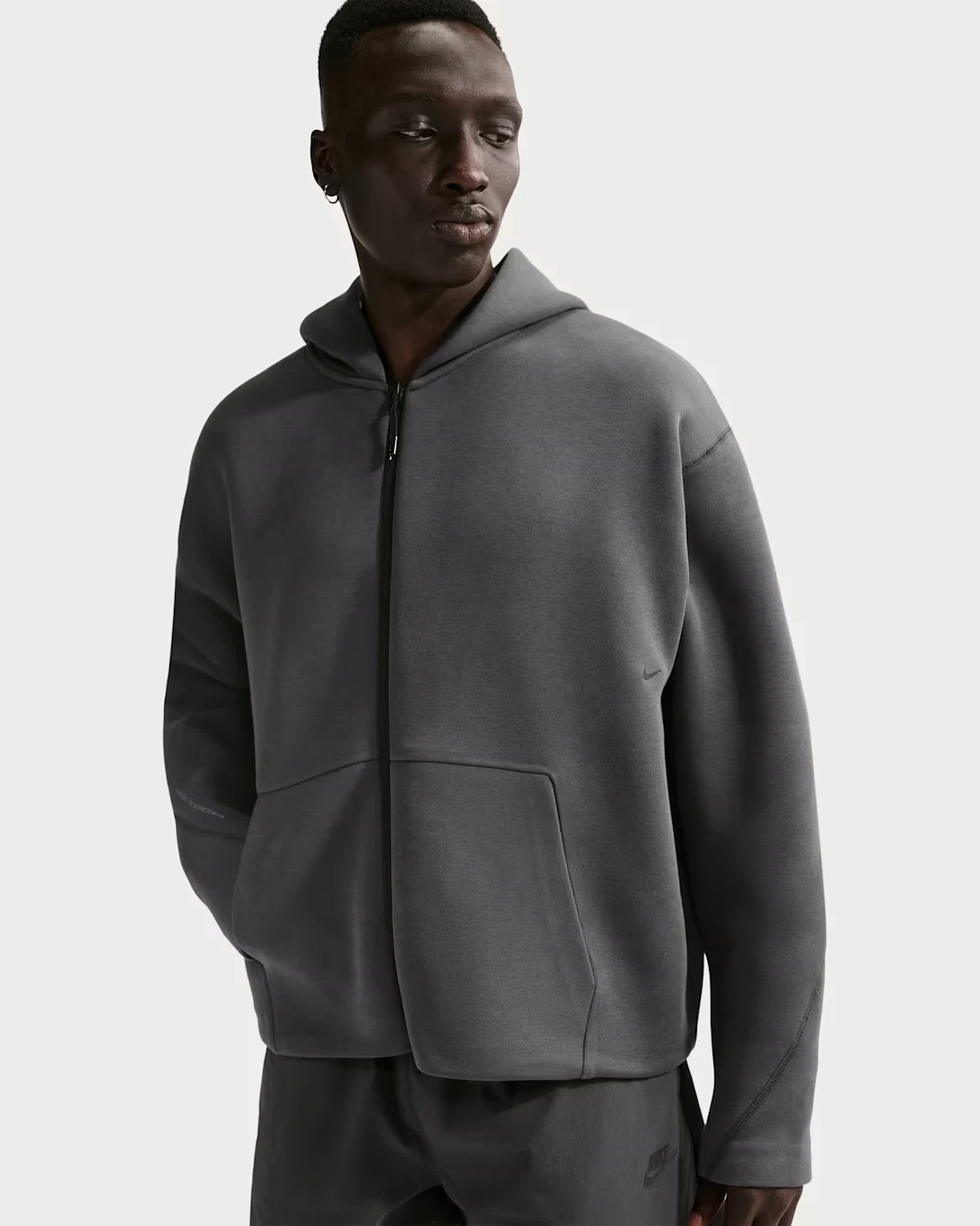 Nike Tech Men's Fleece Full-Zip Hoodie Anthracite Mens XL $155 NEW