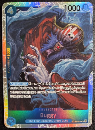 Buggy ST25-004 SR ONE PIECE Tcg Card Game NM Blue