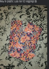 LuLaRoe Women's TC2 Leggings Regular Fit Multicolor Paisley Pattern