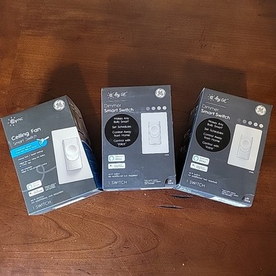 3 C by GE Dimmer Smart Switches Hardwired Wireless Control 1 Fan  2 Dimmers READ