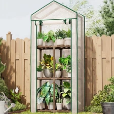 Bamworld Mini Greenhouse Indoor Outdoor 3-Tiered Reusable Portable Warm House