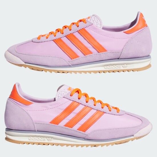 Adidas Women's SL 72 Shoes 'Ice Lavender/Orange' - JH7396