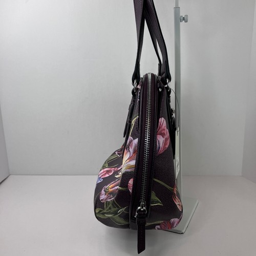 Dana Buchman Schulranzen Tulpen Blumenmuster braun Kuppel Handtasche ablösender Schultergurt Neu mit Etikett - Bild 8 von 21