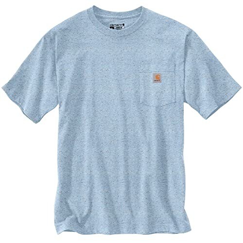 Carhartt Men's Loose Fit Heavyweight Short Sleeve Pocket T-Shirt Moonstone Neptu