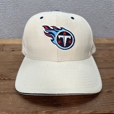 Tennessee Titans Hat Adult Tan Blue Wool Blend Strap Back Cap NFL Football AFC