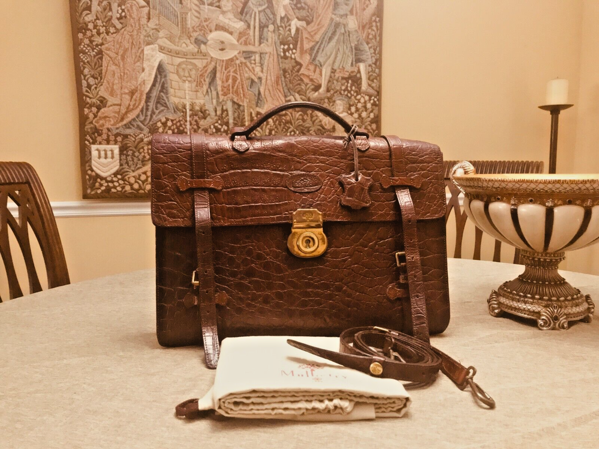 MULBERRY Vintage Brown Congo Leather Briefcase / Messenger MULBERRY Vintage Brown Congo Leather Briefcase / Messenger