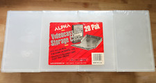 New 20 Pack Alpha Video VHS Video Tape Storage Cases Clear Hard Plastic