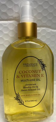 PROVENCE COCONUT&VITAMIN E MULTI-USE OIL ENRICHED WITH ROSEHIP OIL &SWEET ALMOND