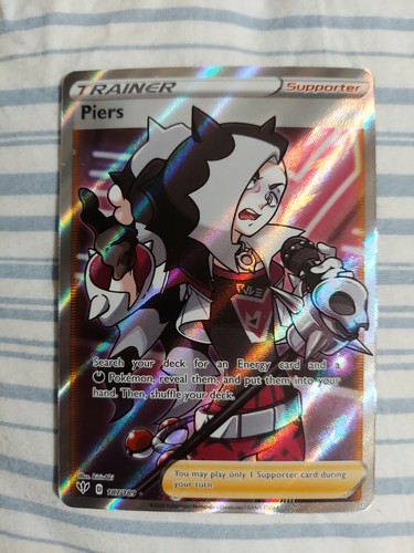 Piers 187/189 Darkness Ablaze NM Full Art Ultra Rare Pokemon Card