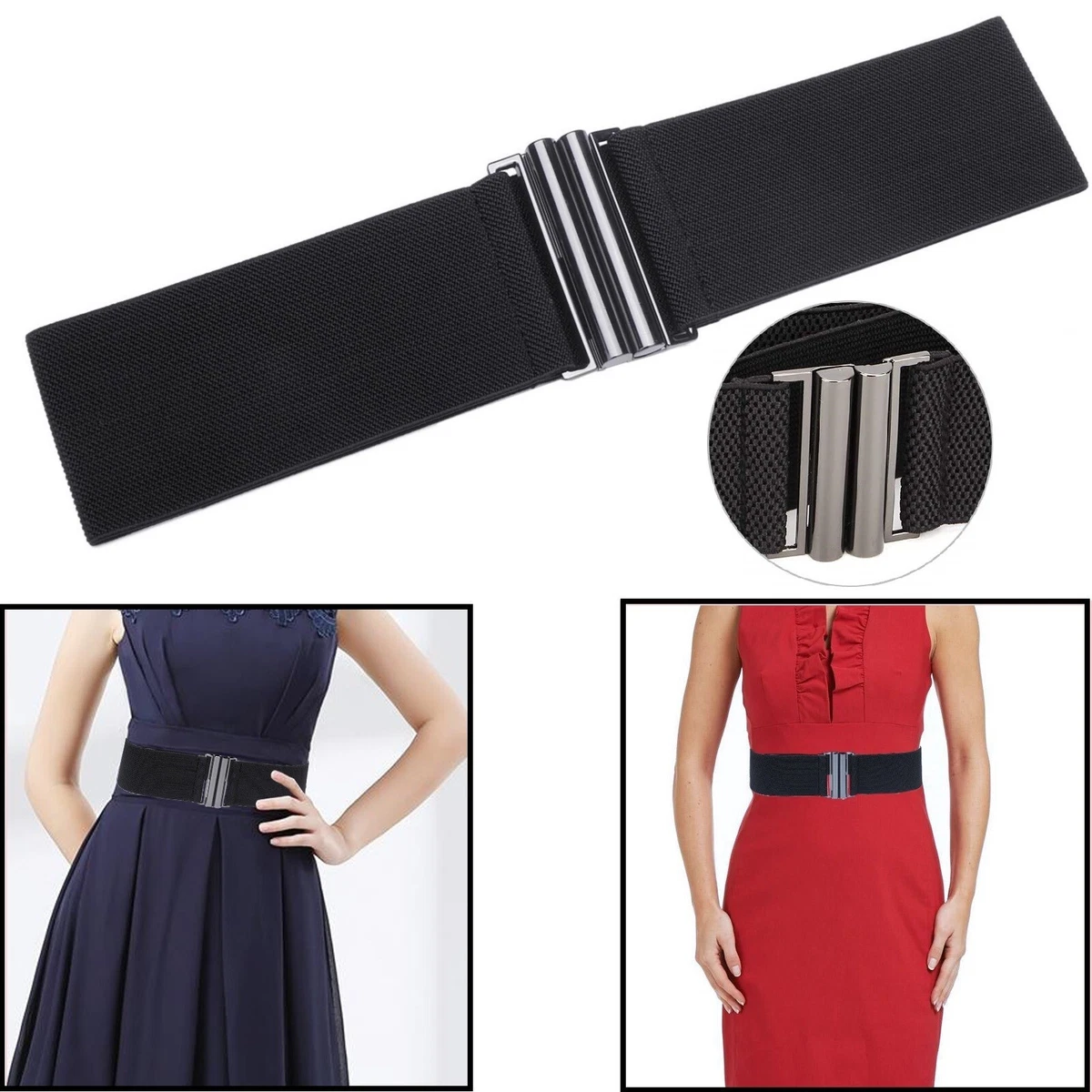 Thick black belt for dress cheap