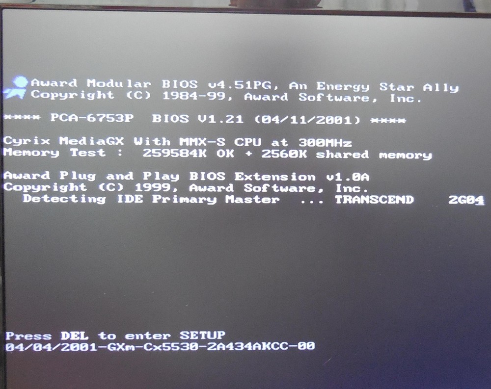 Advantech PCA-6753F-G0A2 with GX1-300 CPU & PCM-3730 Rev A1