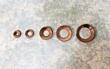 Copper FLARE Fitting GASKETS 45° FLARE: 3/16"; 1/4"; 3/8";  1/2"; & 5/8" *USA