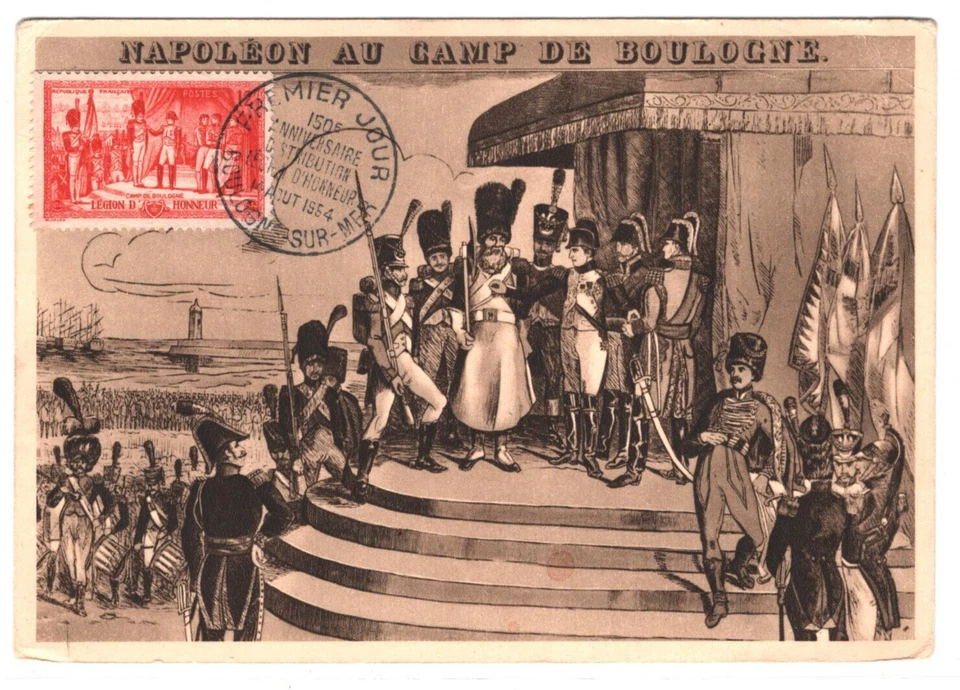 FRANCE 1954 FDC MAXI CARD *NAPOLEON BONAPARTE* Boulogne {samwells-covers}MA159 - Image 2 of 4